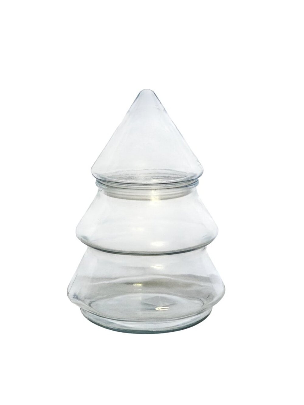 Christmas Tree Jar 8.5" vtg terarrium container holiday decor storage apothecary - Picture 1 of 6